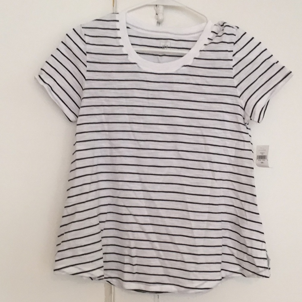 Stripped flare t-shirt